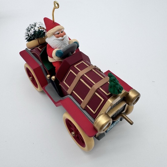 Hallmark 1995 Santa's Roadster Here Comes Santa Car Christmas Ornament - Picture 7 of 9